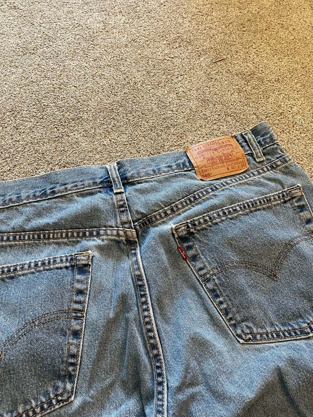 Levi's 505 Regular Fit Denim Jean Shorts Size 40 Blue Made in USA